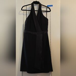 Laundry by Shelli Segal | Black tuxedo halter dress | Size 12